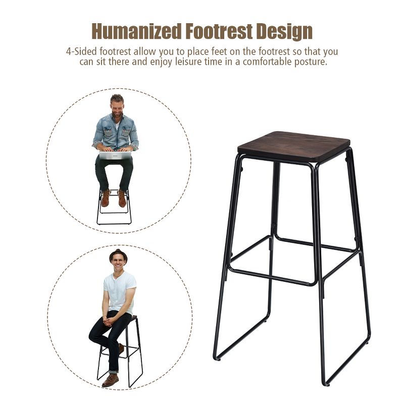 Ladder Barstool Seat Black - Riverstone Furniture Collection