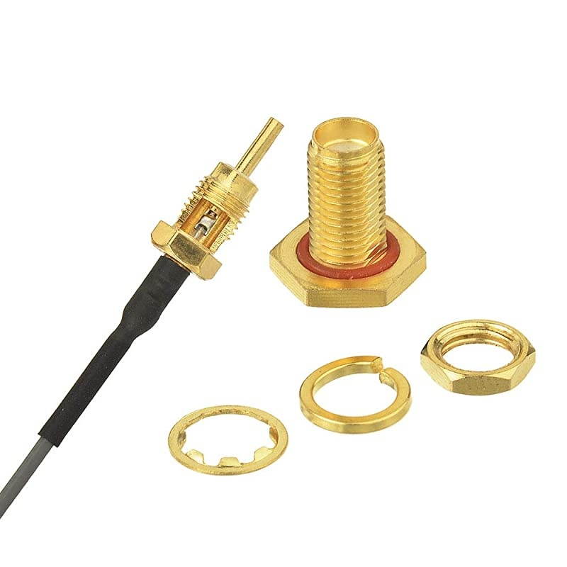 2 UflIPEX Cable Mini PCI to SMA Female Low Loss Coaxial Cable for Wireless Routers Mini PCIe Cards Network Extension Bulkhead Pigtail PCI WiFi WAN Repeater 2Pack