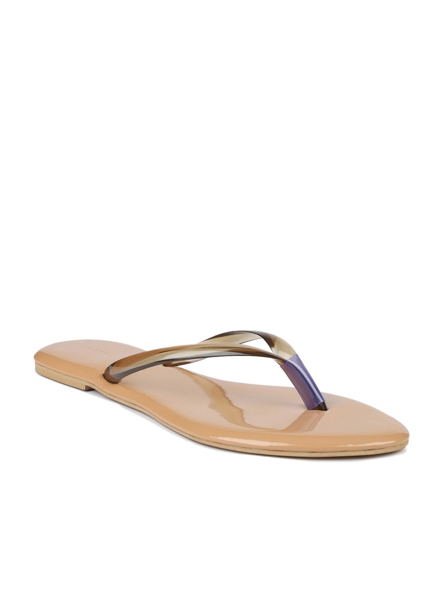 Design Crew Women's Beige Thong Sandals