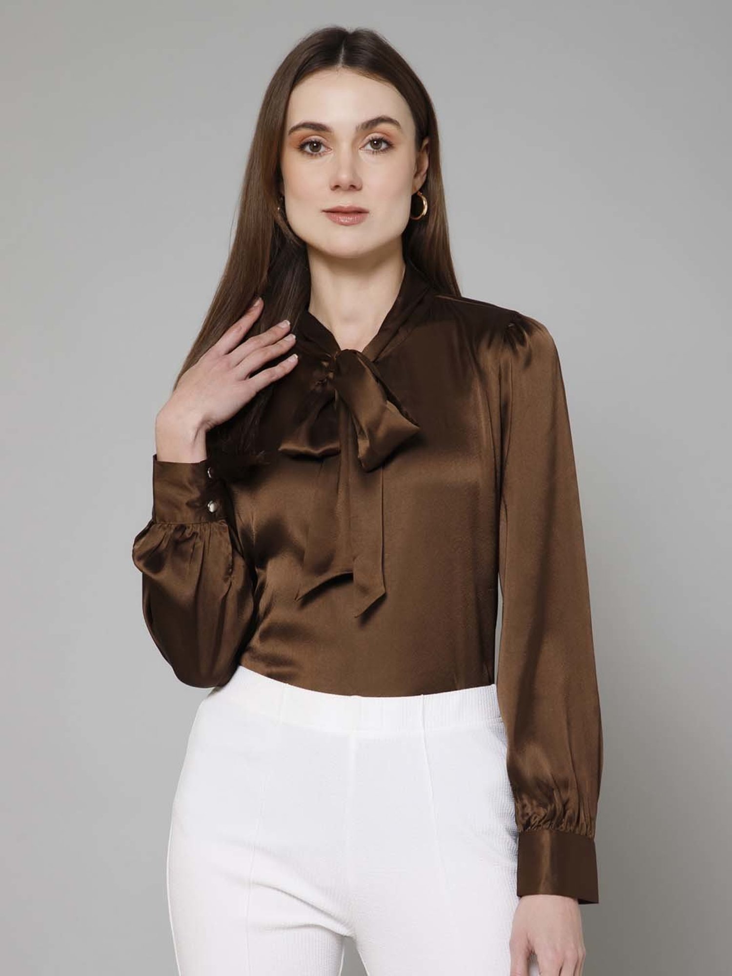 PURYS Brown Regular Fit Top