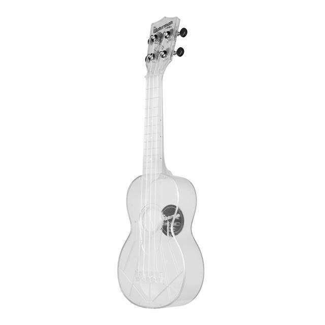 Kala Gloss All Clear Transparent Ice Waterman Soprano Ukulele with Tote Bag
