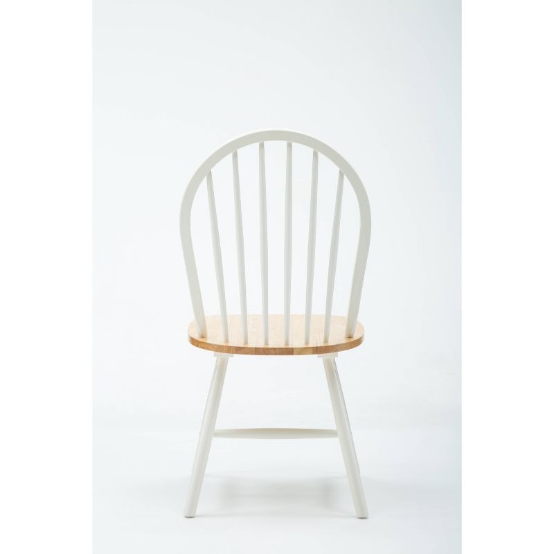 Set of 2 Windsor Dining Chair Wood/White/Natural - Boraam