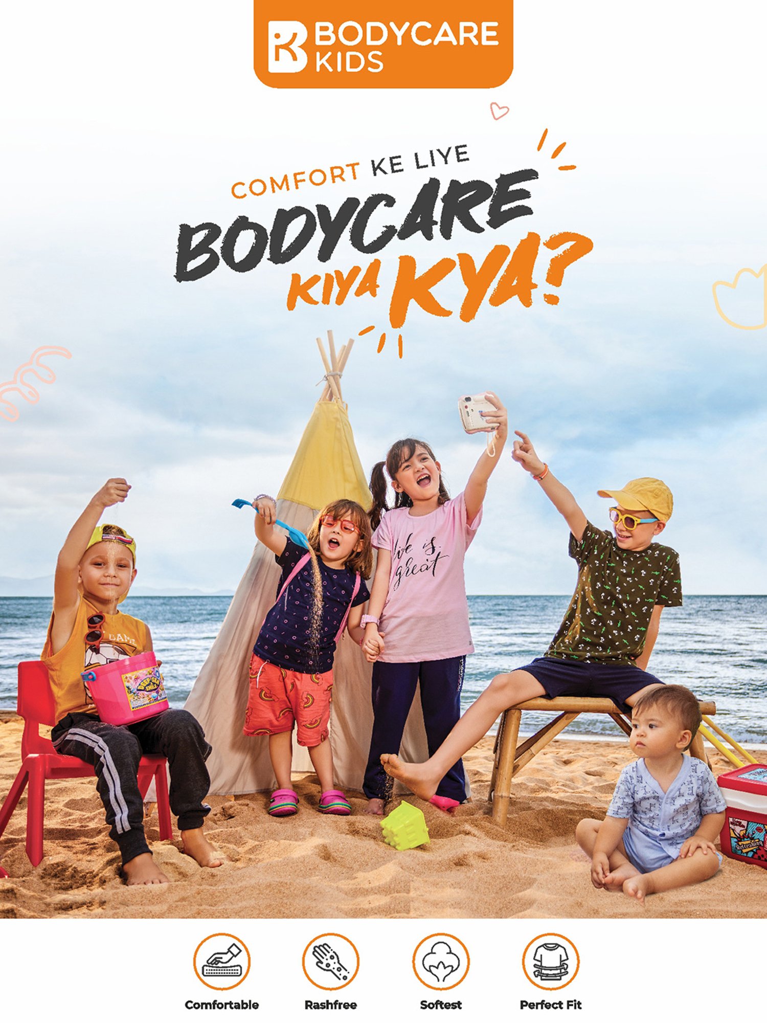 Bodycare Kids Pink Solid T-Shirt