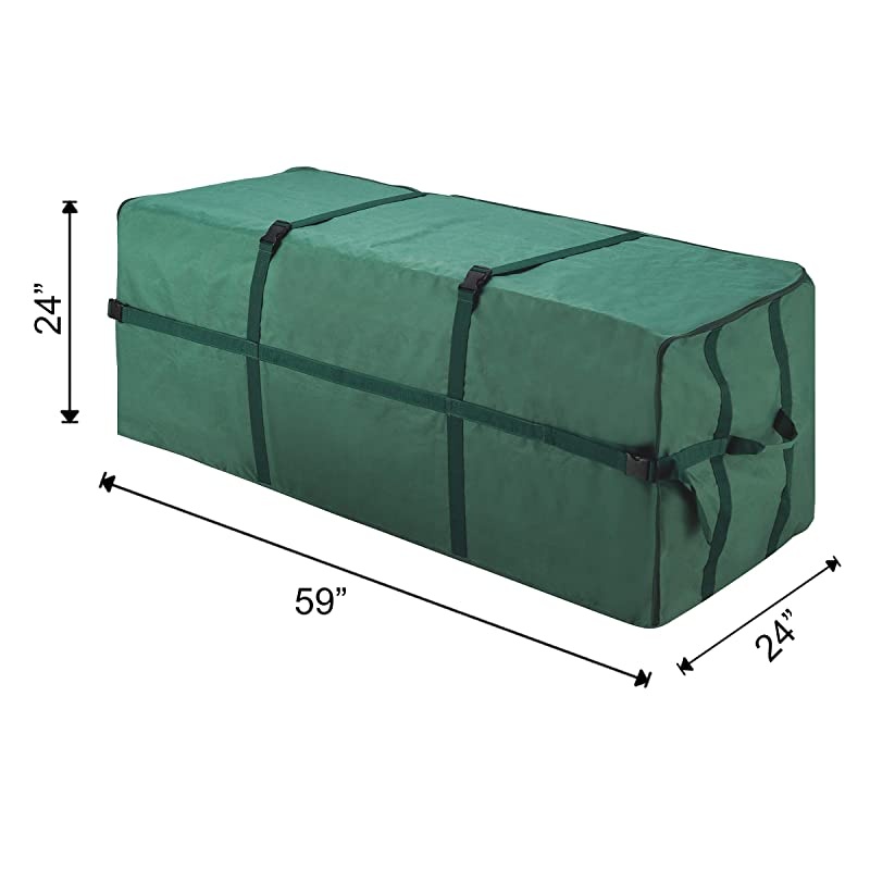 83DT5030 Heavy Duty Canvas Christmas Storage Bag Large for 9 Foot Tree NonRolling Green