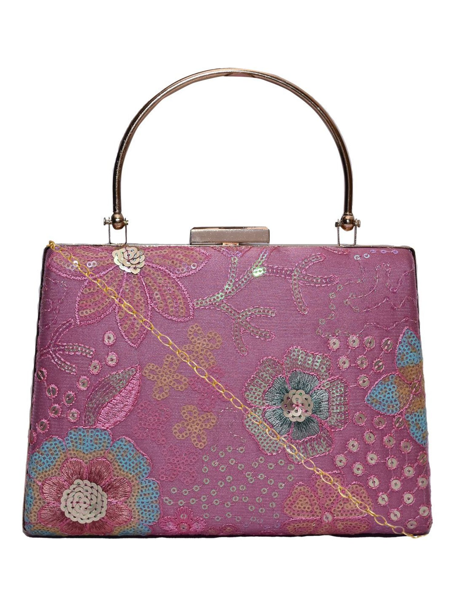 Horra Pink Embellished Clutch