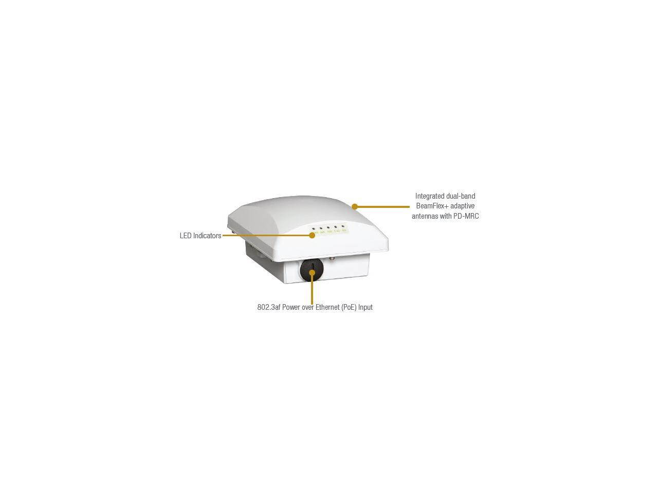Ruckus Wireless ZoneFlex T300 (Omni, Outdoor Access Point, 802.11AC, 2x2:2 - Internal BeamFlex+, Dual-band Concurrent, PoE input) 901-T300-US01