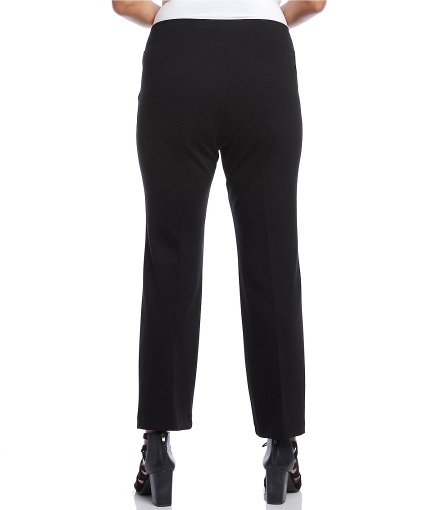 Karen Kane Plus Size Wonder Knit Straight Ankle Pants