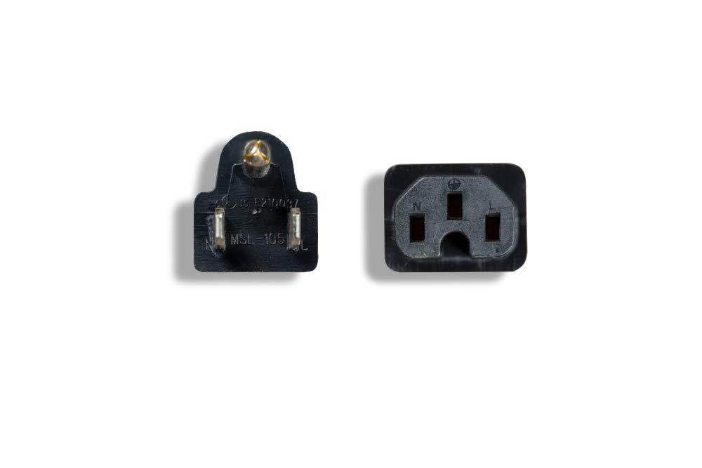 Cablelera North American Power Cord NEMA5-15P to C15 14AWG 15A 6ft Black (10 Piece Per Pack)