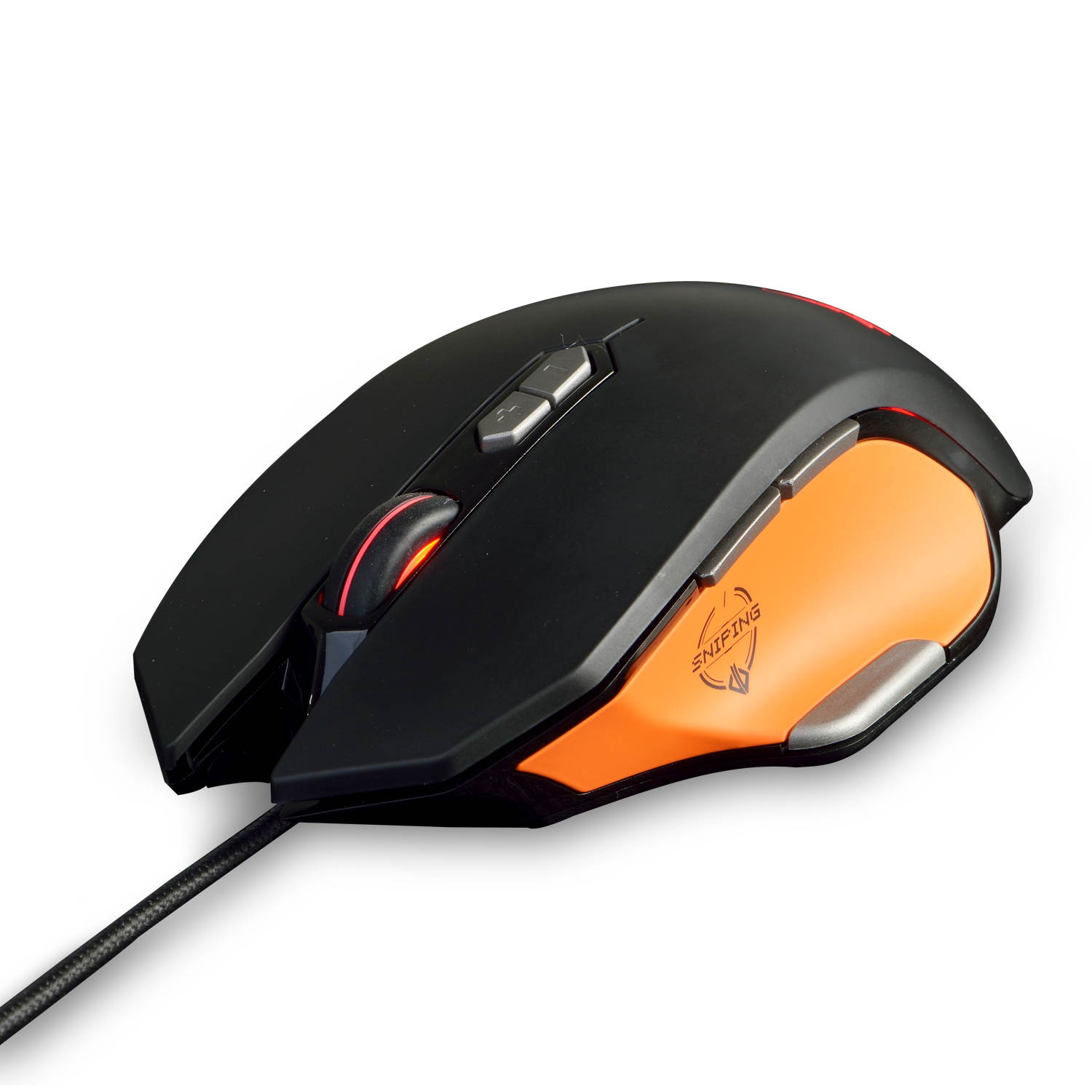 Ajazz GT AJ380 Gaming Mouse, 4000 DPI 9 Programmable Buttons Ergonomic Wired Mice for Windows XP, Vista, Linux,Win 7, Win 8,Win 10, Competitor Black