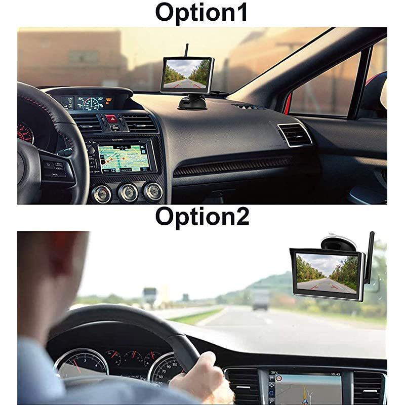 HD 720P Digital Wireless Backup Camera and 5 Monitor Kit for TrailersRVsPickupsVansTrucksMotorhomes Rear ViewFront View Camera IP69 Waterproof Guide Lines ONOff