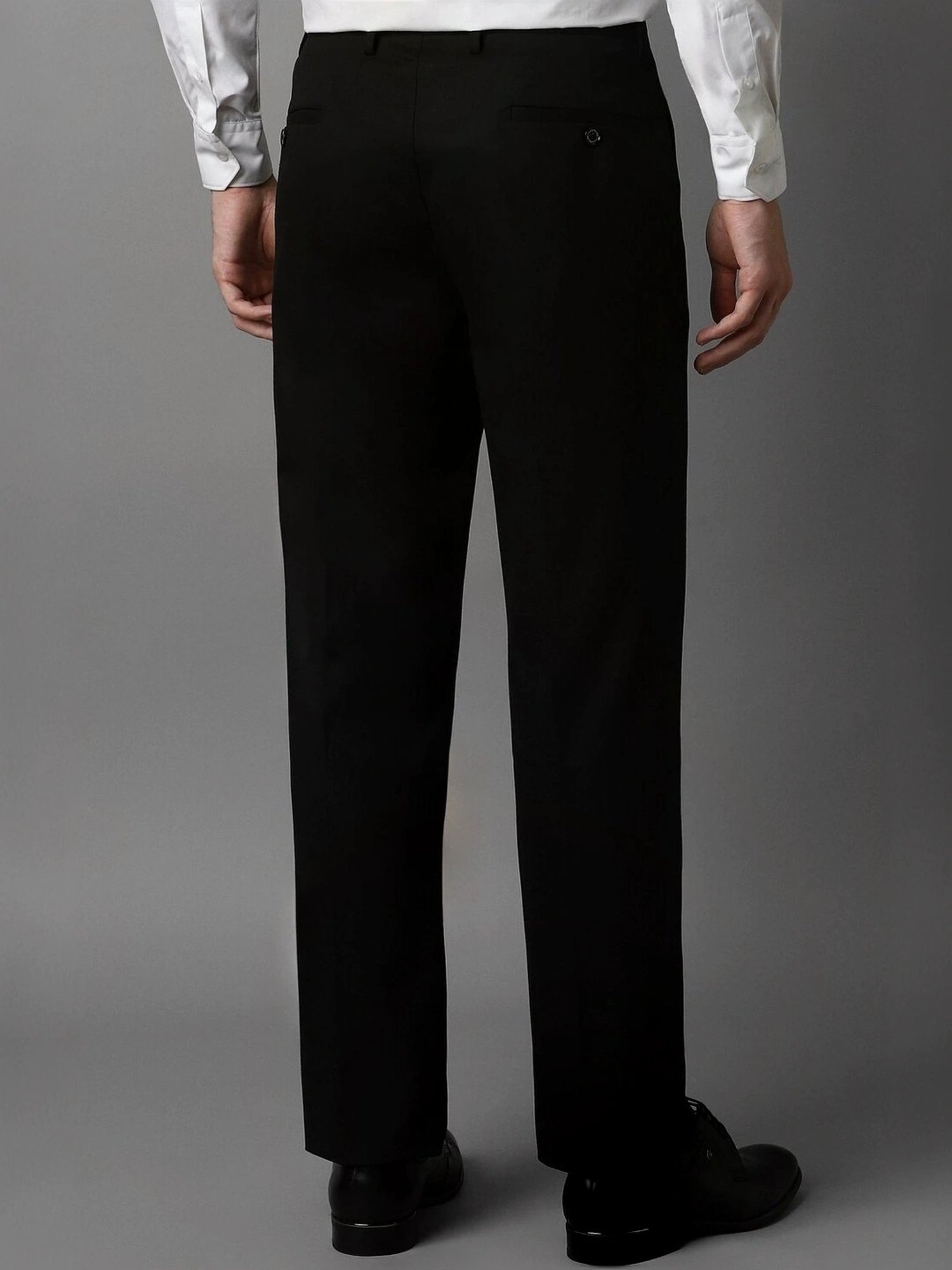 Louis Philippe Black Regular Fit Trousers