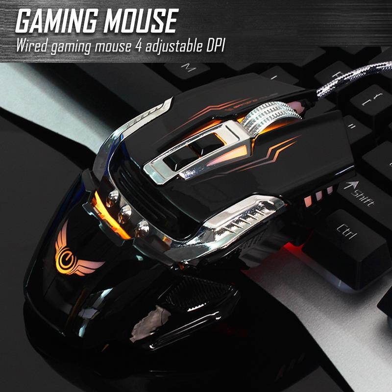 X900 macro definition esports mouse wired gaming mouse 4 files adjustable DPI white red blue black four colors color - white