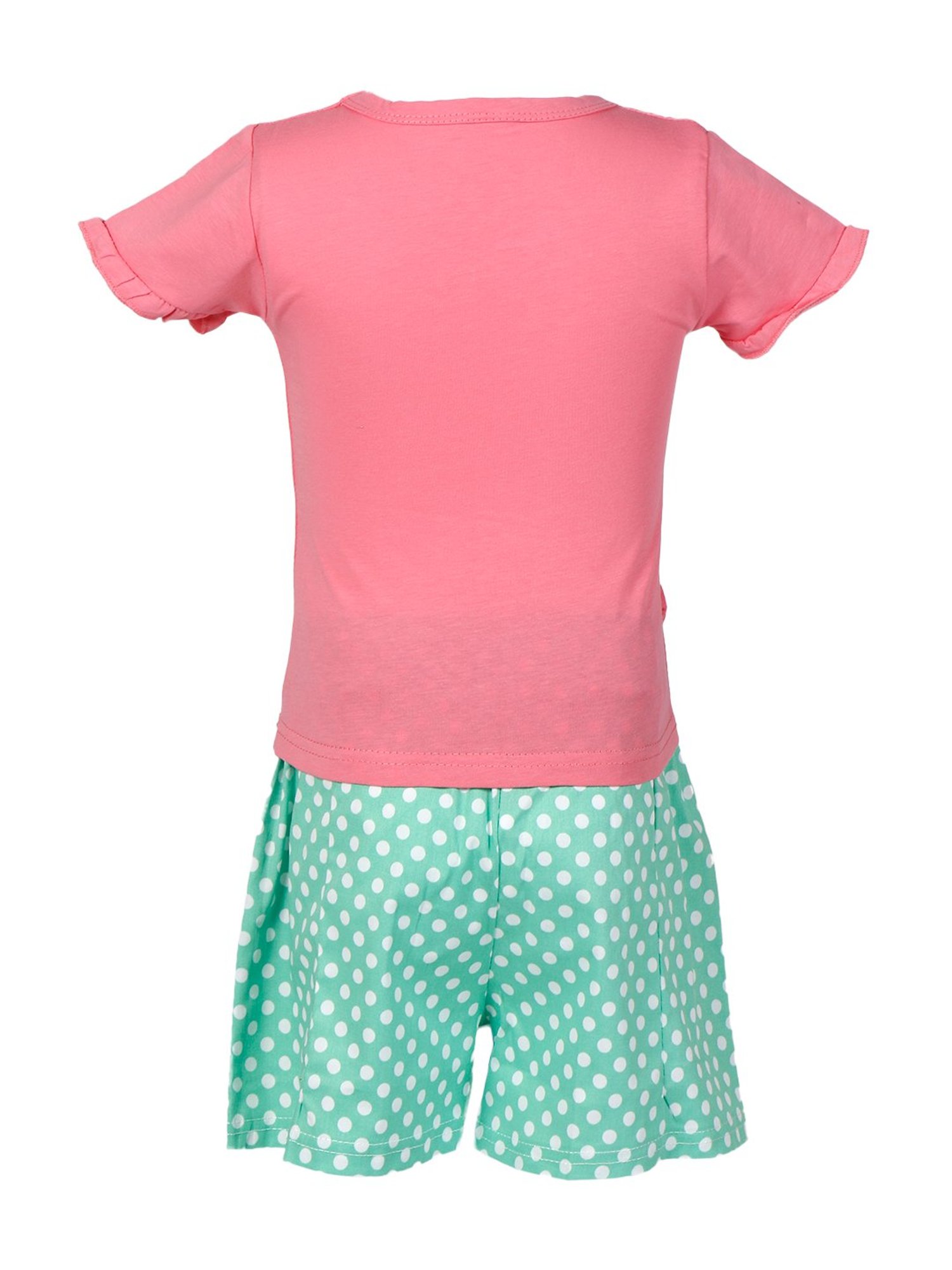 Passion Petals Kids Pink Cotton Printed Top & Shorts