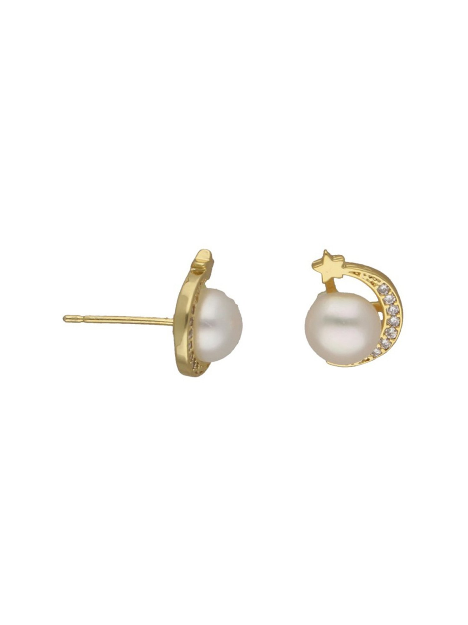 Sri Jagdamba Pearls Royal Pearl Stud Earrings