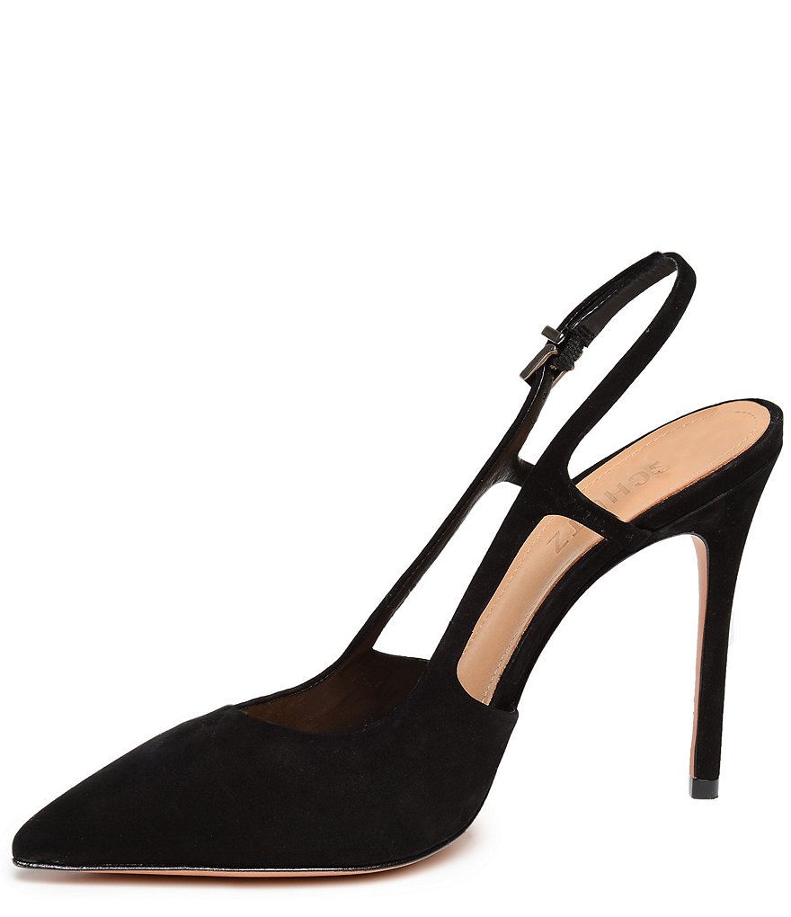 Schutz Boris Suede Sling Dress Pumps