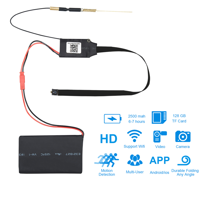 V4-A Mini WIFI Camera Small Module Camera Board Wireless HD 4K 1080P  Covert Home Monitoring Security Surveillance Cams with Cell Phone App For Android or IOS