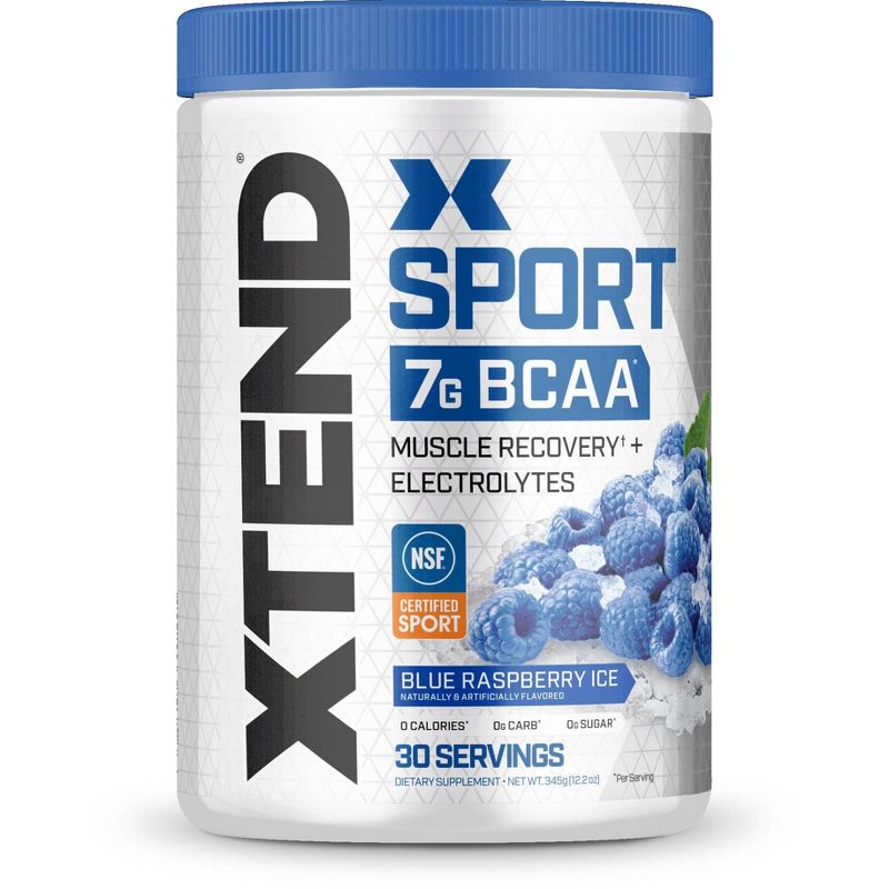 Xtend Sport BCAA Nutrition Powder - Blue Raspberry Ice - 12.2oz