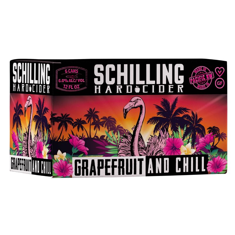Schilling Grapefruit and Chill Hard Cider - 6pk/12 fl oz Cans