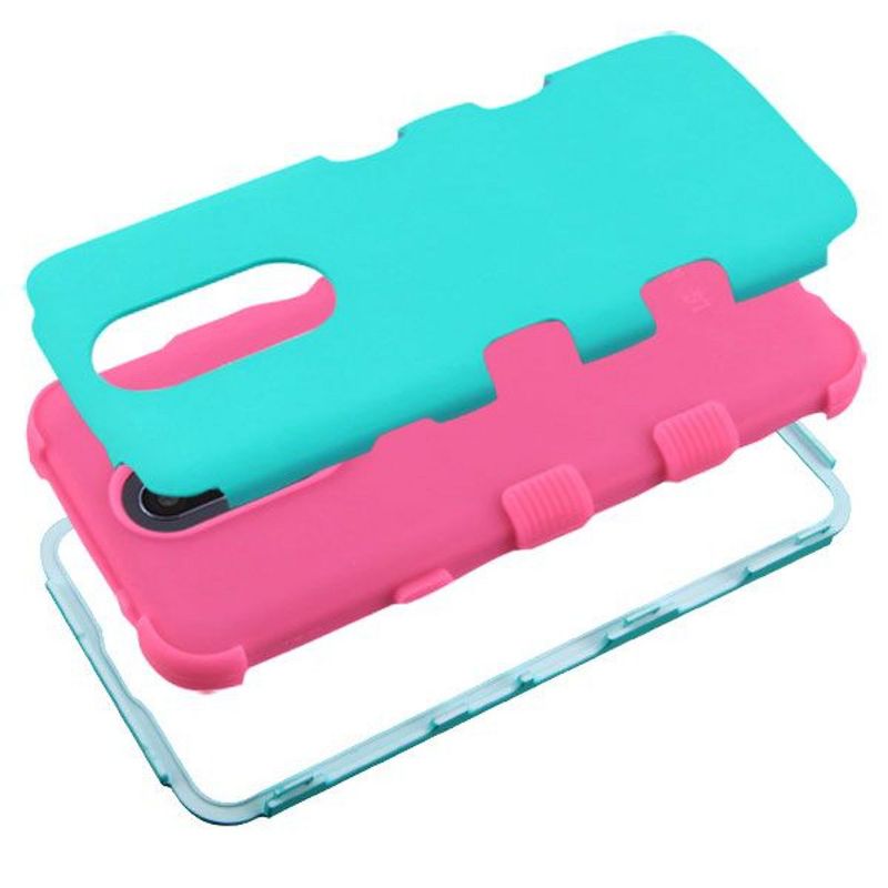 MYBAT For LG K40 Teal Pink Tuff Hard TPU Hybrid Case Cover