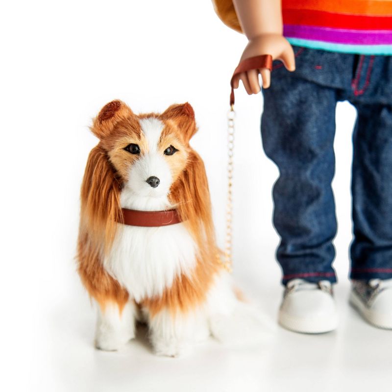 The Queen's Treasures 18" Doll Pet Accessory - Collie Dog with Collar & Leash