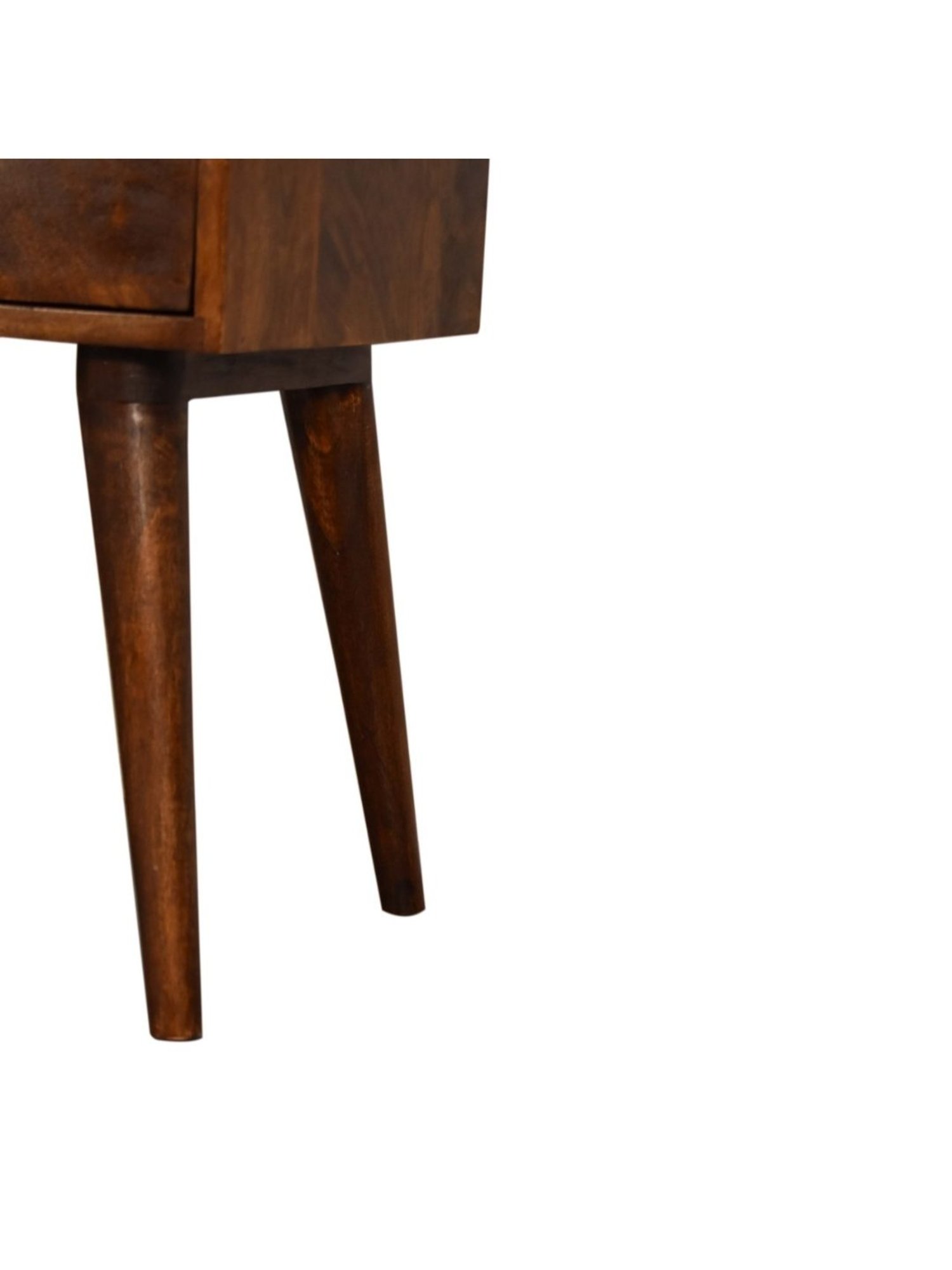 Ikiriya Avina Solid Dark Brown Wood End Table
