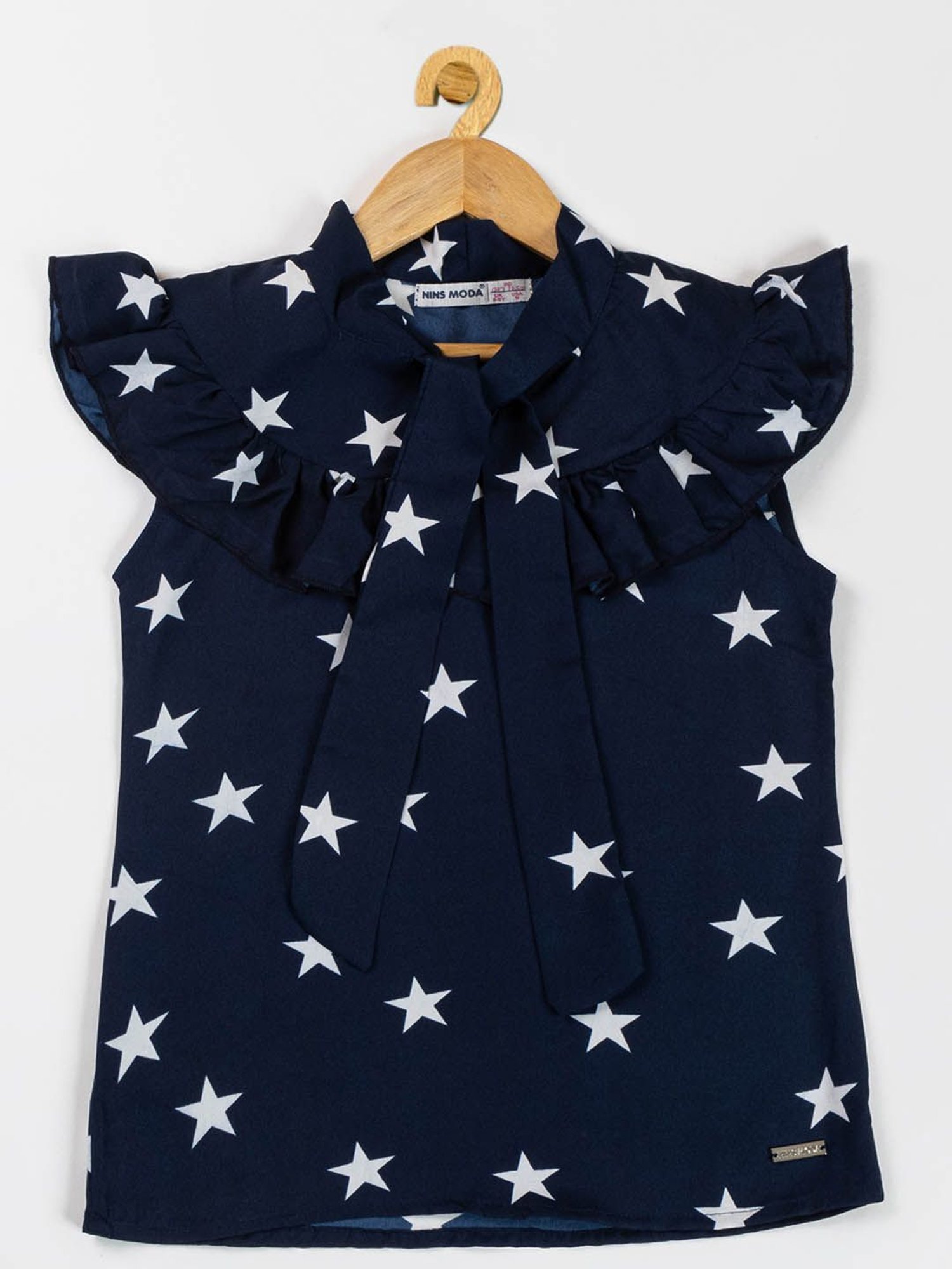 NINS MODA Kids Navy Printed Top