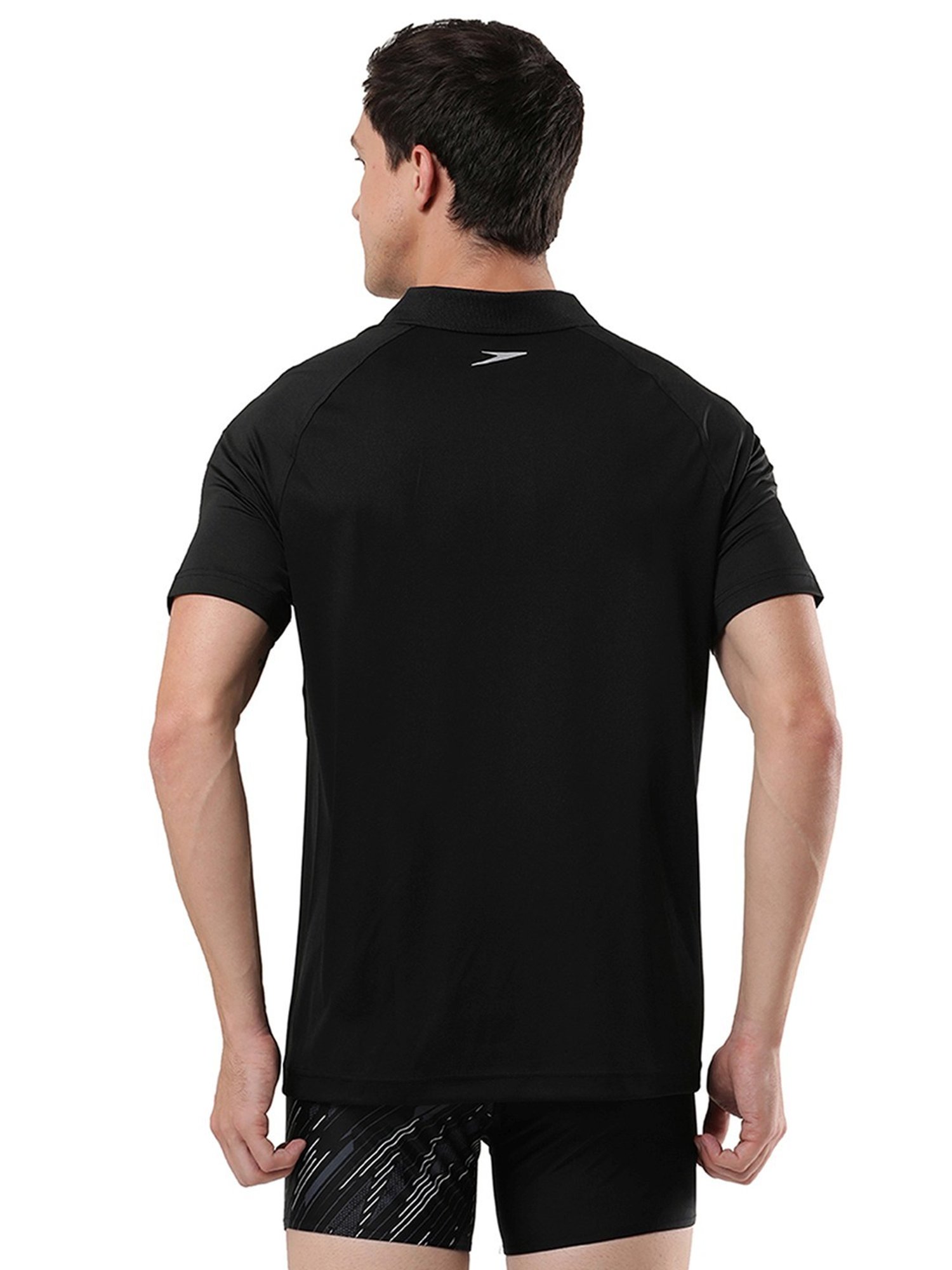 Speedo Black Regular Fit Sports Polo