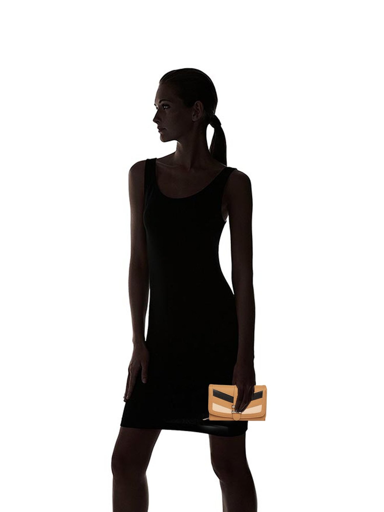 Giordano Tan & Black Paneled Wallet for Women