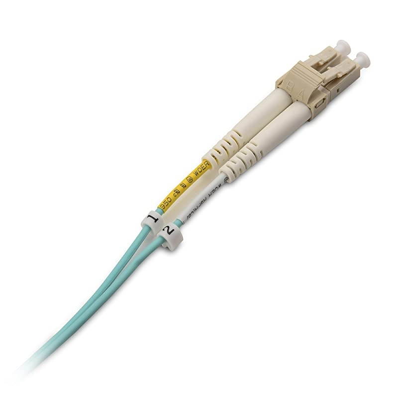 10Gb 40Gb OFNP Plenum Rated Multimode Duplex 50/125 OM3 Fiber (Fiber Optic Cable, LC to LC Fiber Patch Cable) 164.0 Feet / 50m