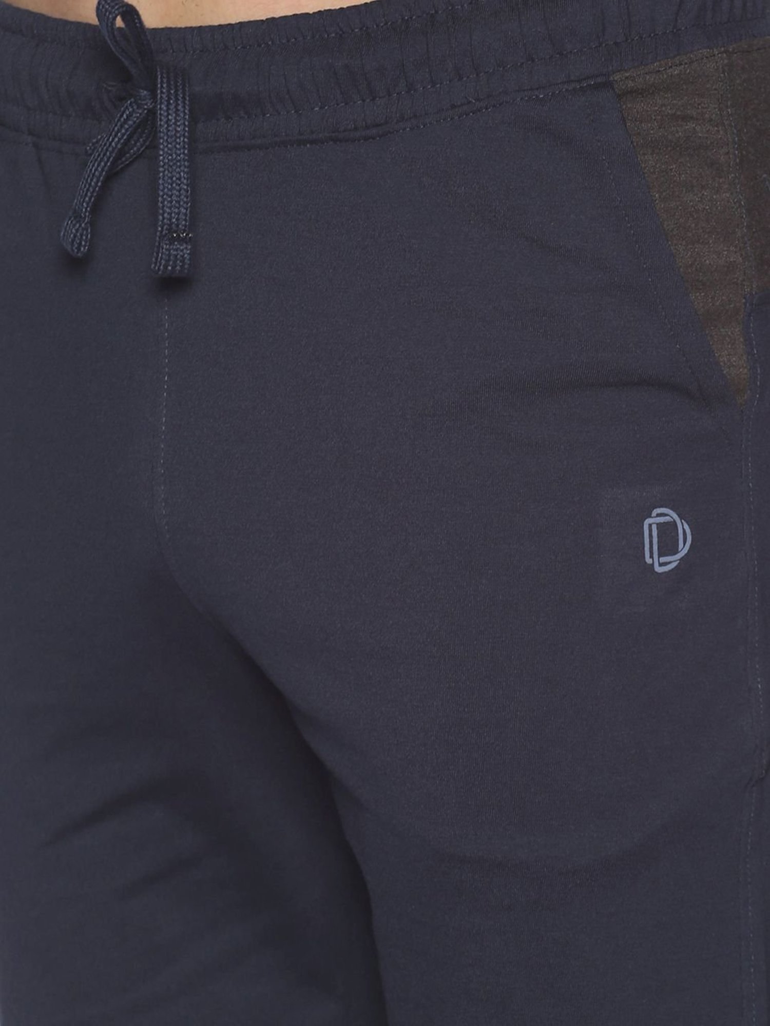 Dollar Navy Cotton Regular Fit Colour Block Shorts