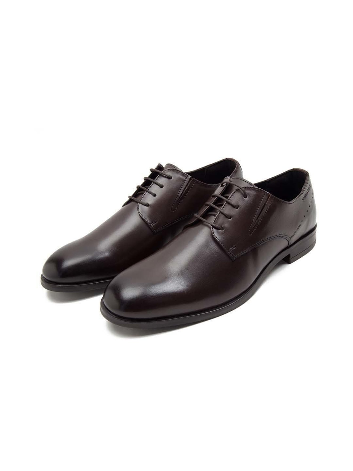 THOMAS CRICK Men's Dark Brown Derby Shoes