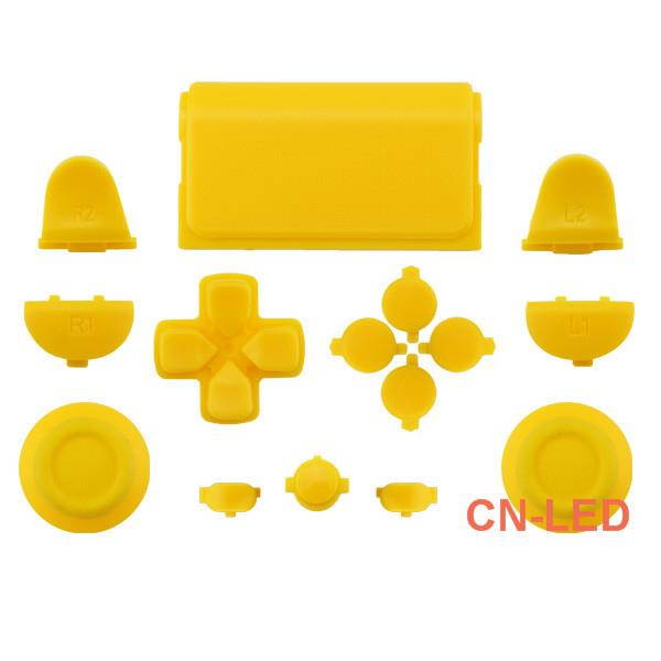 WPS YELLOW Touch Pad Thumbsticks Dpad Home Full Buttons Set Replacement parts for PS4 Playstation 4 Dualshock 4 controller shell ( For GEN 1 Controllers)