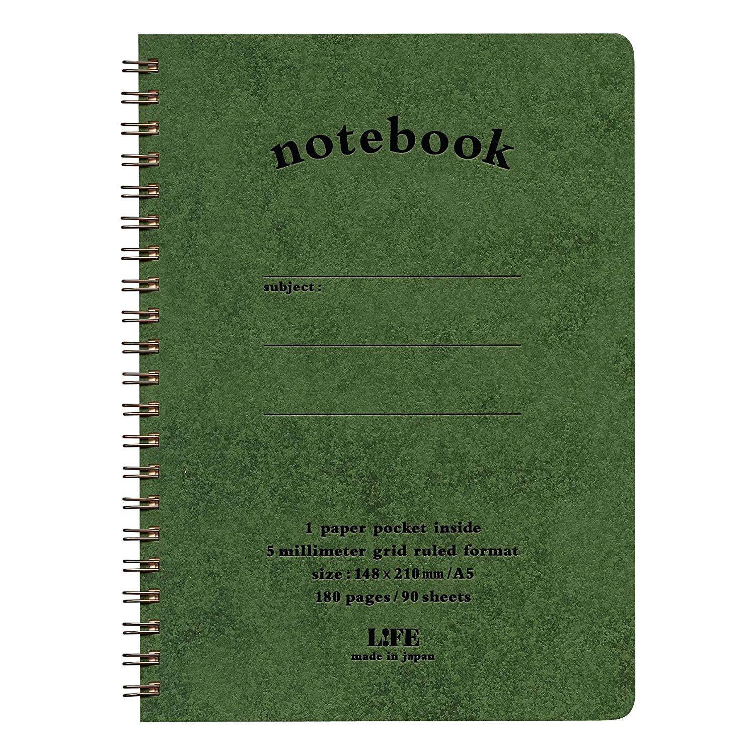 Life Pocket Notes Spiral Bound Notebooks: 6 in. x 8 in. (Green)