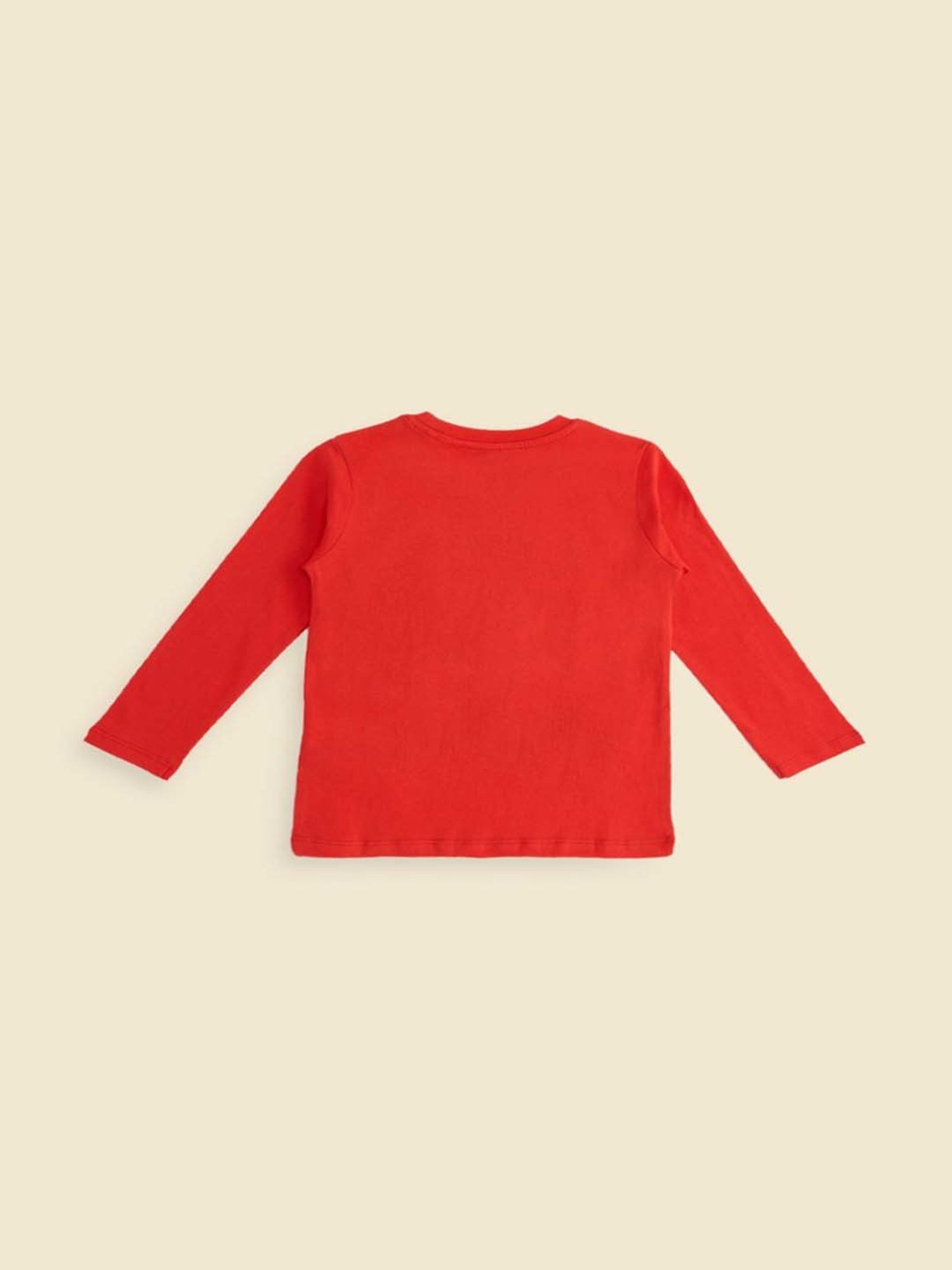 Pantaloons Baby Kids Blue & Red Cotton Printed Full Sleeves T-Shirt