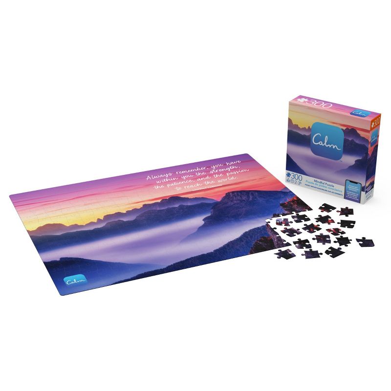 Spin Master Calm App: Foggy Mountains Jigsaw Puzzle - 300pc