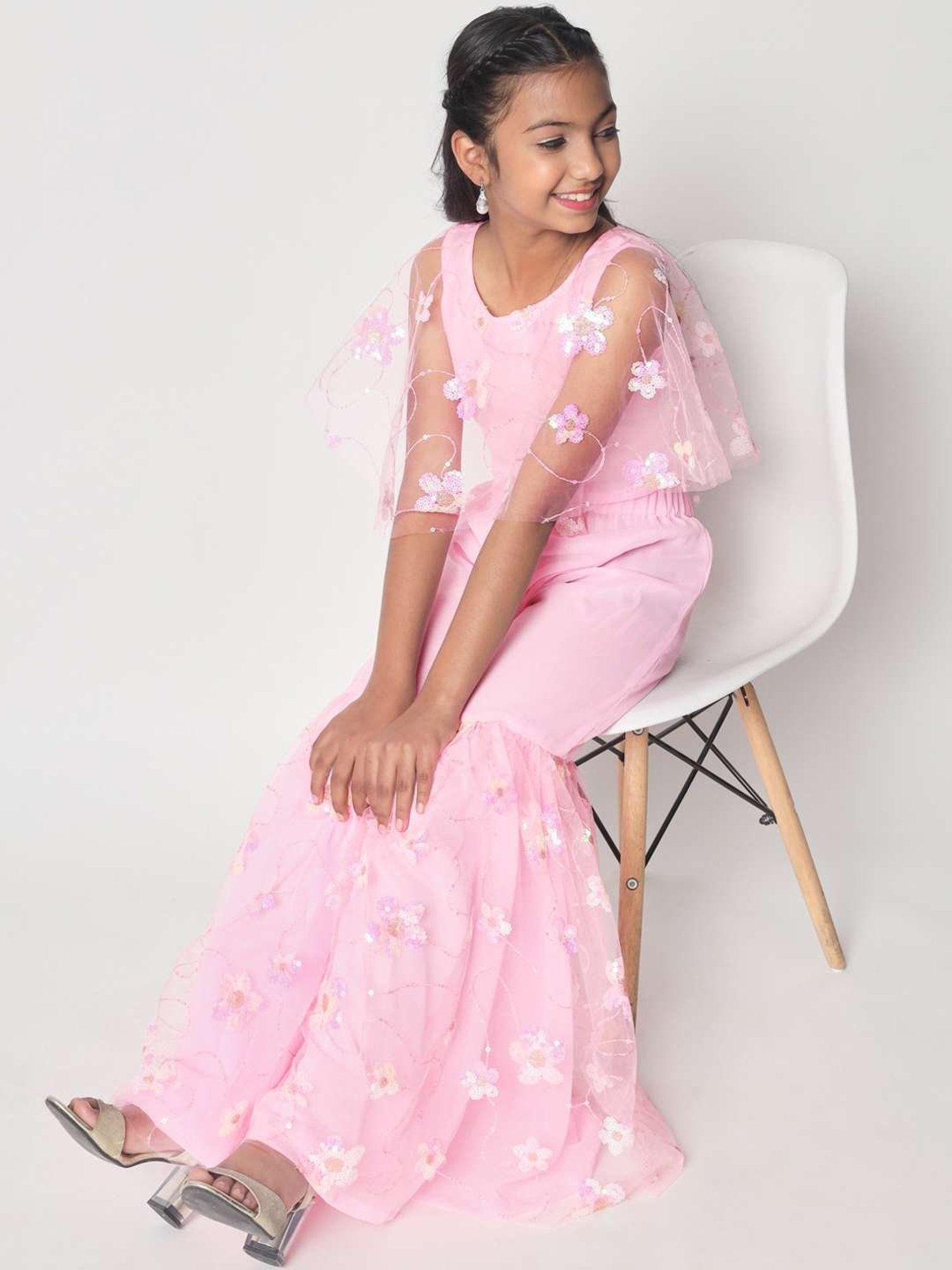 studiorasa Kids Pink Embroidered Top Set