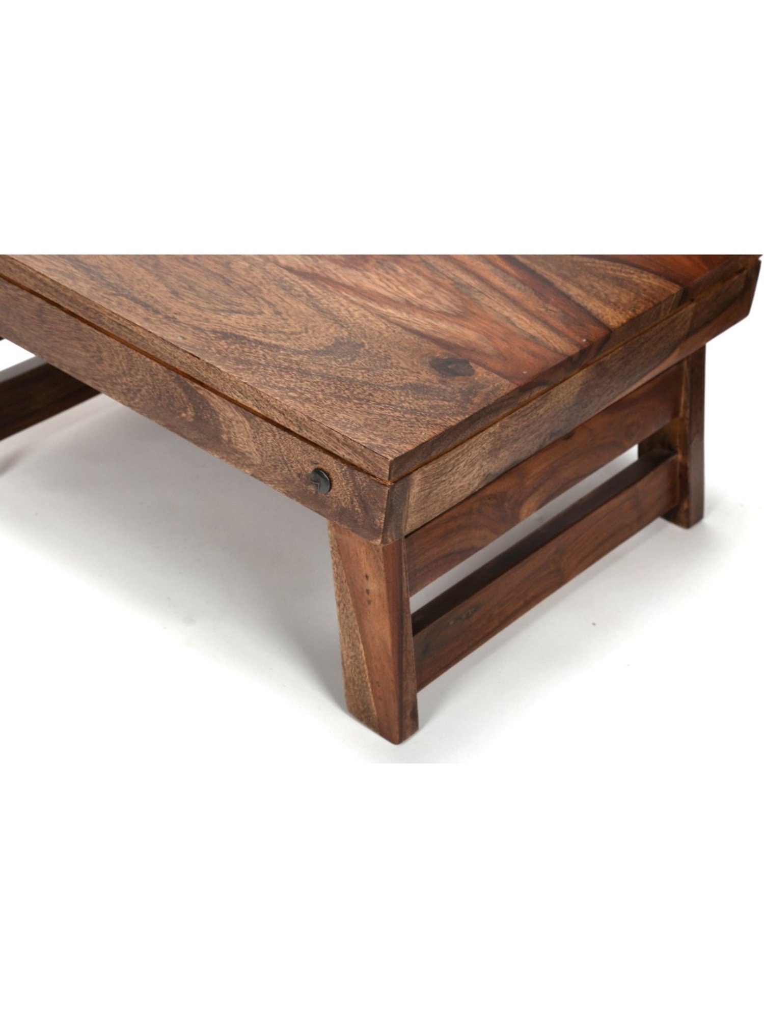 Ikiriya Ohio Brown Wood Laptop Table Teak Finish