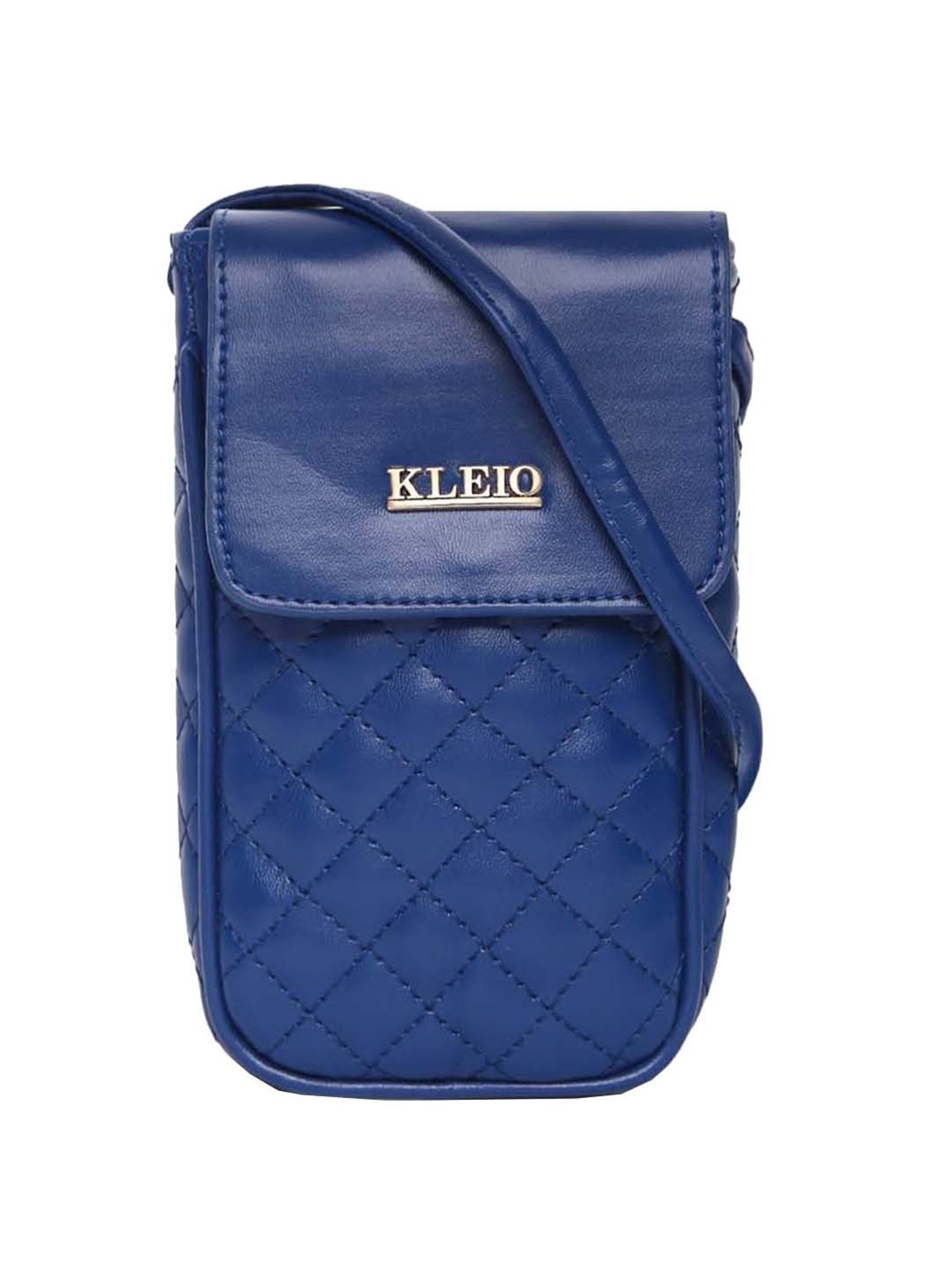 KLEIO Royal Blue Quilted Mobile Pouch