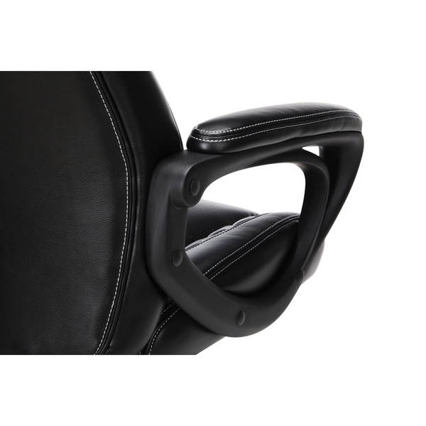 OFM Essentials Collection Racing Style SofThread Leather High Back Office Chair, in White (ESS-6060-WHT)