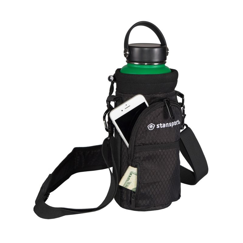 Stansport Bottle Carrier Up To 40oz Bottles Black