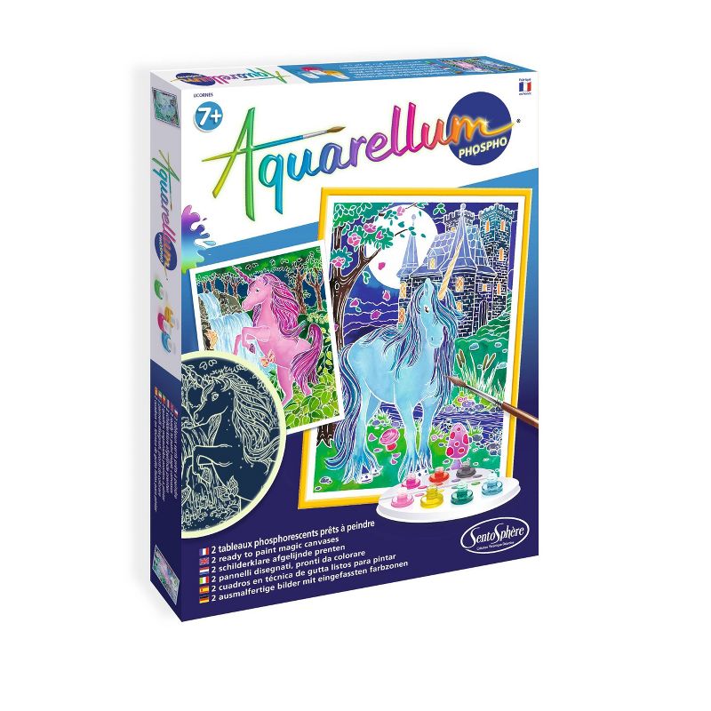 12ct Painting Kit Aquarellum Phospho Unicorns - SentoSphere USA