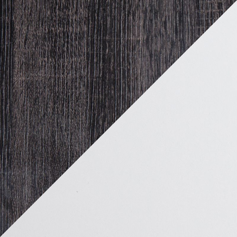 Quinn Contemporary Computer Desk Wood Charcoal/White - LumiSource