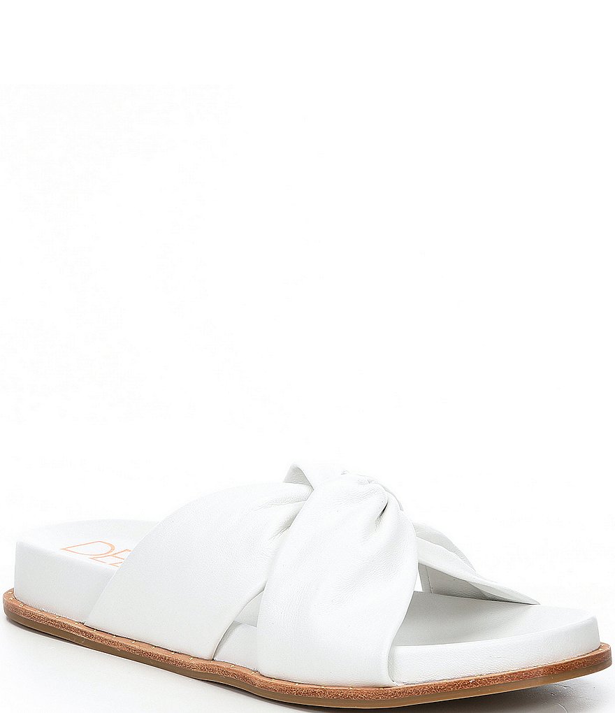 Deltan Naya Leather Twist Band Slides