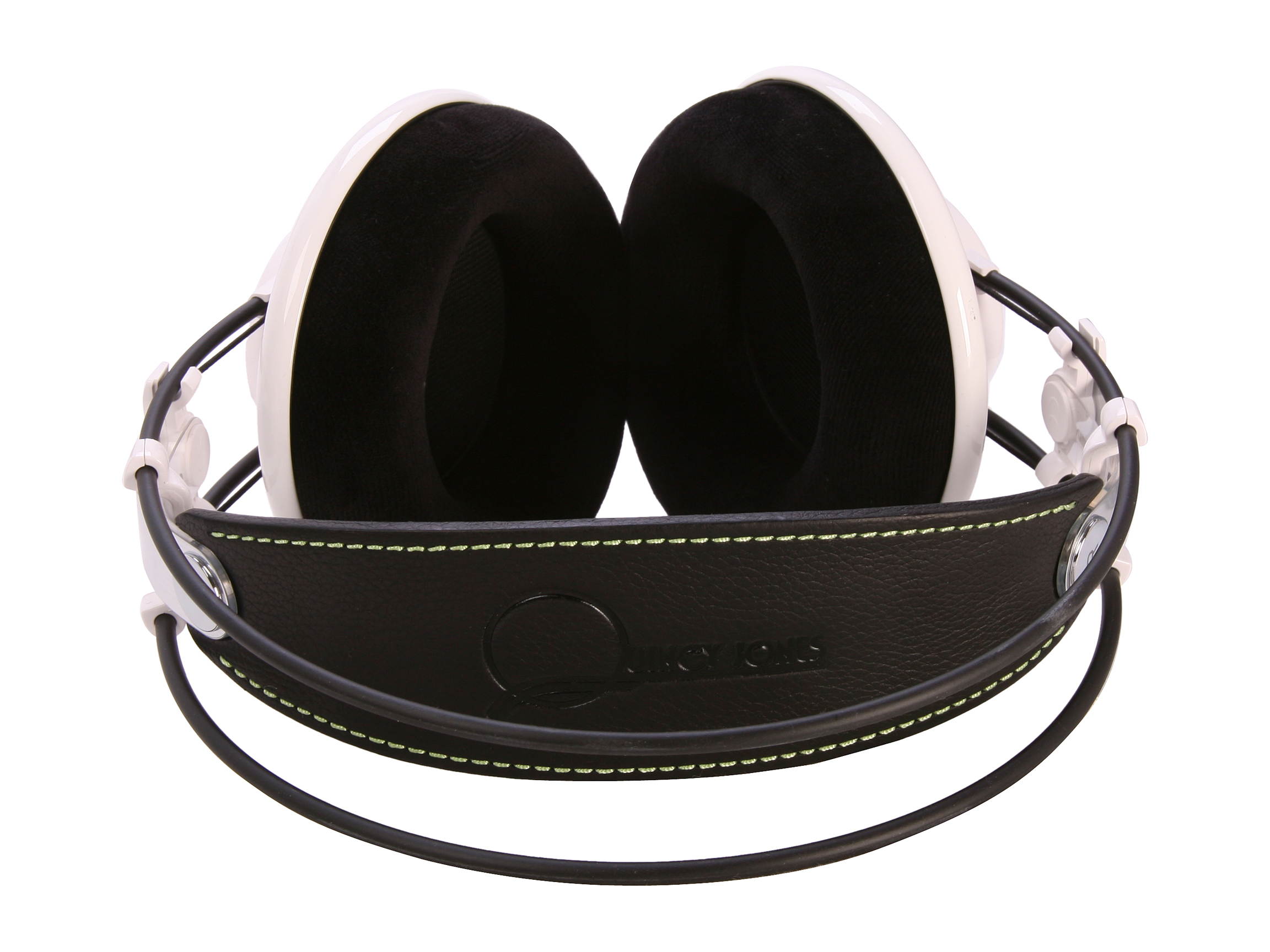 AKG White with Lime Accents Q701WHT Over-Ear Quincy Jones Signature Line Reference-Class Premium Headphone (White)