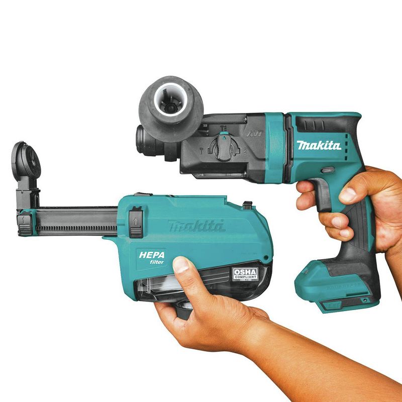 Makita XRH12ZW 18V LXT Lithium-Ion Brushless 11/16 in. AVT SDS-PLUS AWS Capable Rotary Hammer w/ HEPA Dust Extractor (Tool Only)