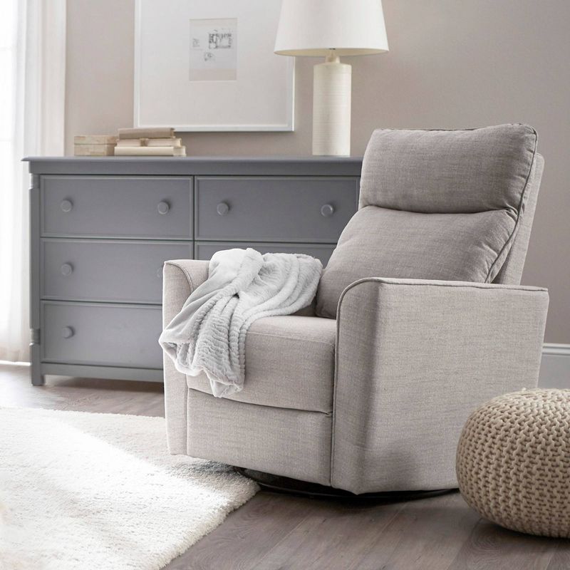 Karla Dubois Soho Swivel Accent Chair- Gray