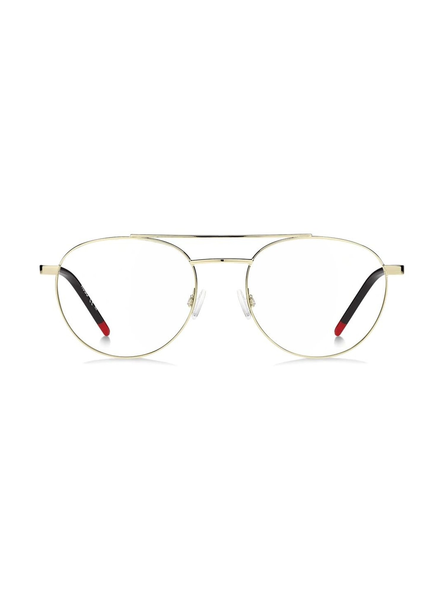 HUGO Gold Aviator Eye Frames for Men