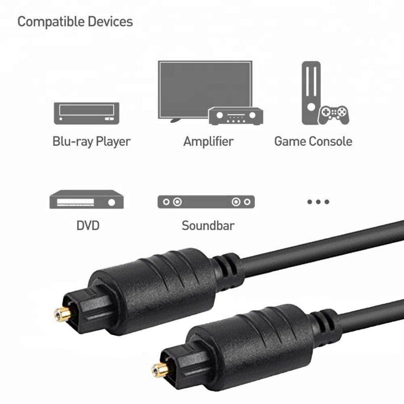 SatelliteSale 50 ft Premium Digital Audio Optical Fiber Cable Toslink SPDIF Cord