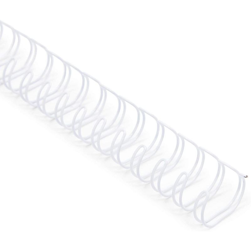 Stockroom Plus 100-Pack White Double Loop Wire Spiral Binding Coils Spines for 85 Sheets, 10.5"x0.43", 3:1 Pitch