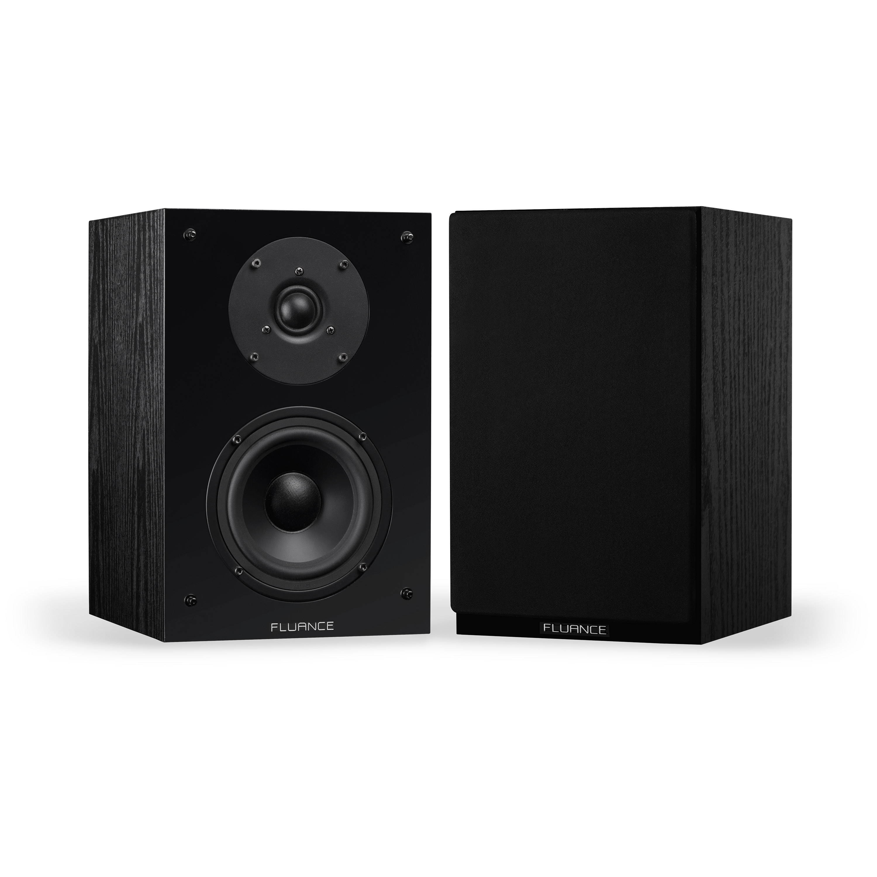 Fluance Elite High Definition Surround Sound Home Theater 7.0 Channel Speaker System including 3-Way Floorstanding, Center Channel, Surround and Rear Surround Speakers - Black Ash (SX70BR)